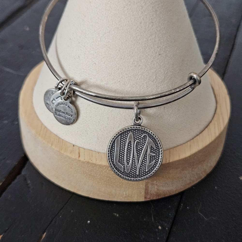Alex and Ani Silver Love Charm Bracelet